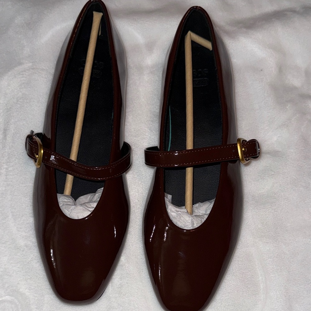 ASOS Dark Brown Mary Jane Flats